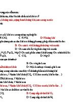 40 câu hỏi trắc nghiệm môn Hóa học 8 - Học kì II